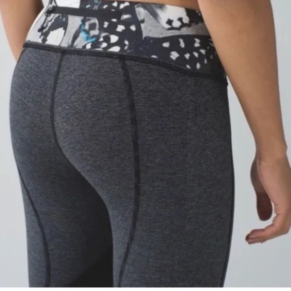 Women Lululemon Cropped Leggings Size 6 Gray - Picture 4 of 13